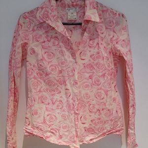 Agnes B vintage rose blouse, petit/small